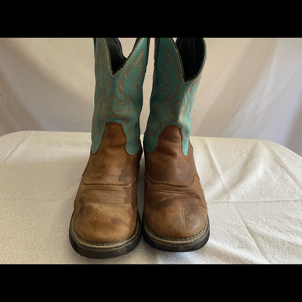 Leather Cowgirl Boots Size 12